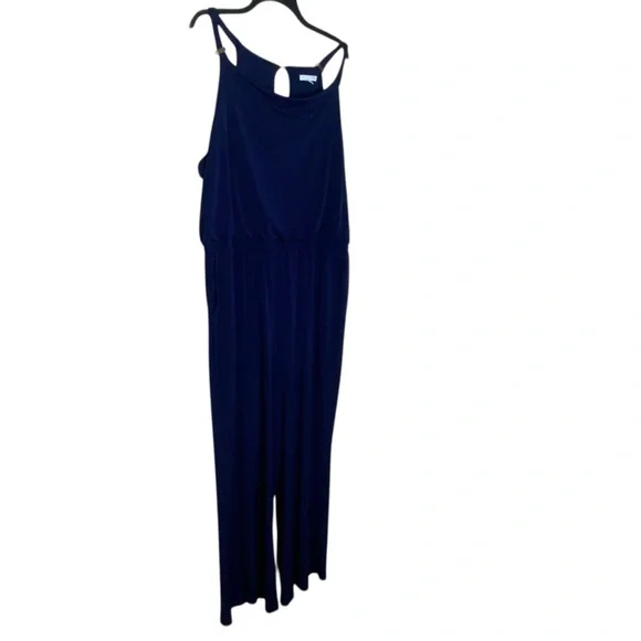 New York & Company Deep Blue Jumpsuit Size XXL - Picture 3 of 4